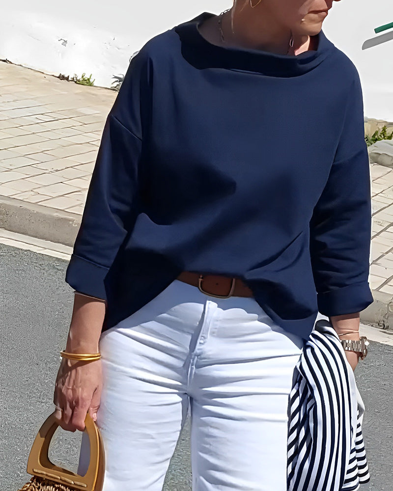 Classic Fit High Neck Women's Top