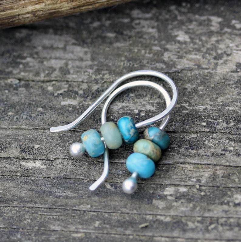 Vintage Blue Drop Earrings
