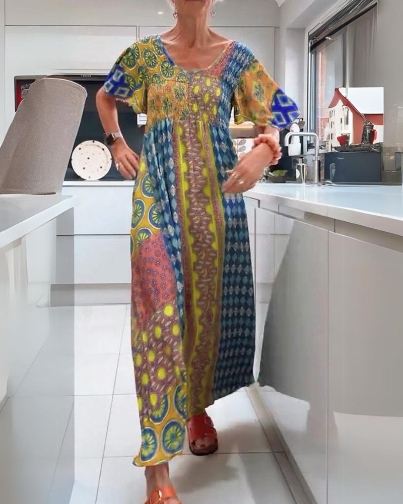 Vintage Style Party Maxi Dress