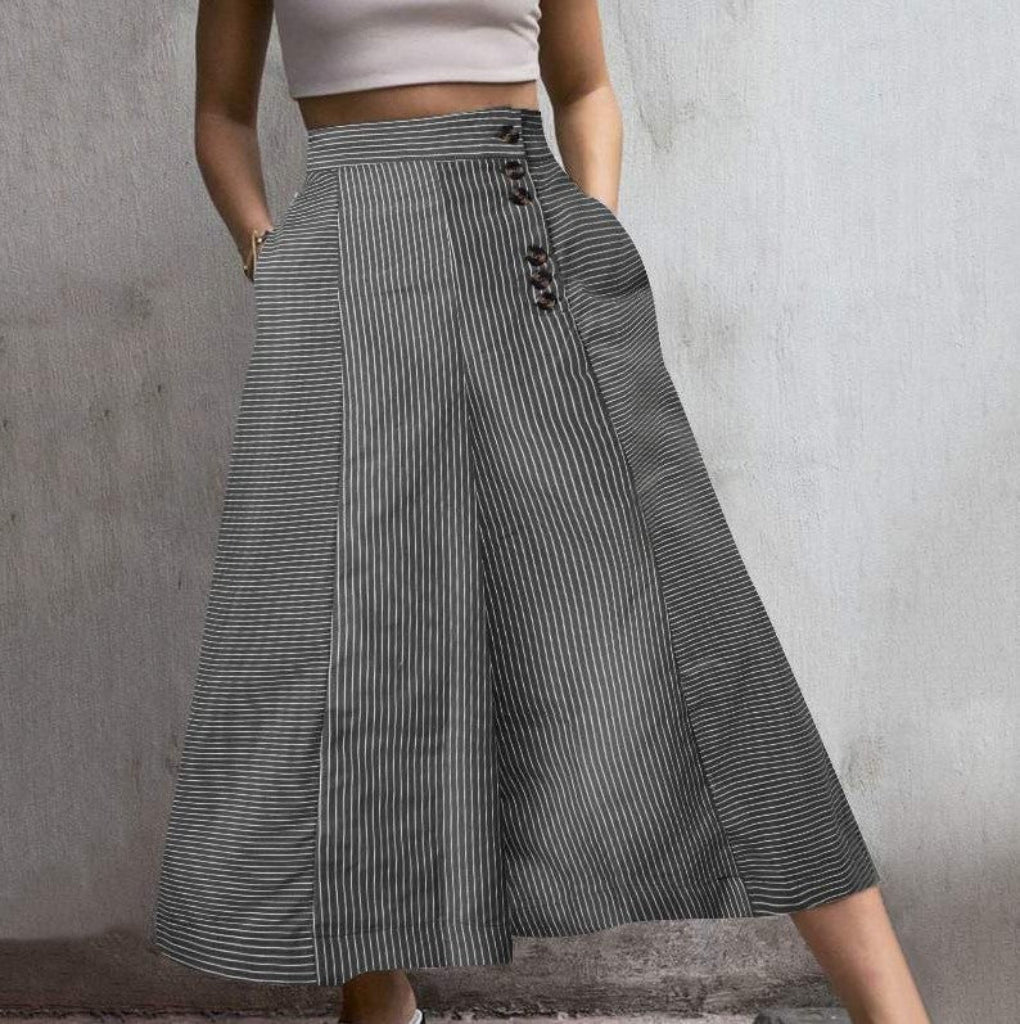 Classic Wide Leg High Waisted Trousers - Olytrend