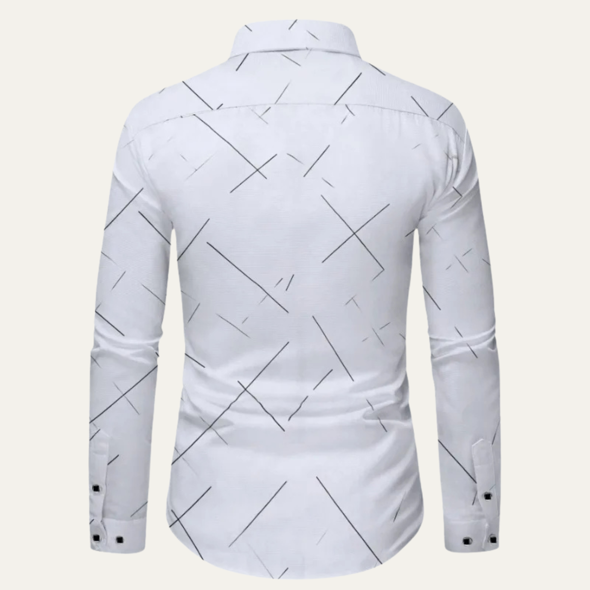 Classic Men's White Business Dress Shirt