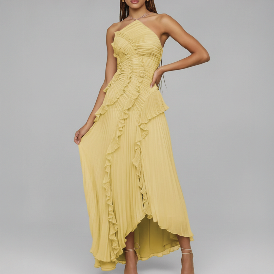 Chic Uneven Hemline Dress