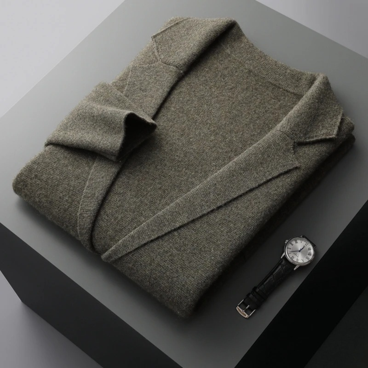 Relaxed Fit Men's Open Front Cardigan Sweater
