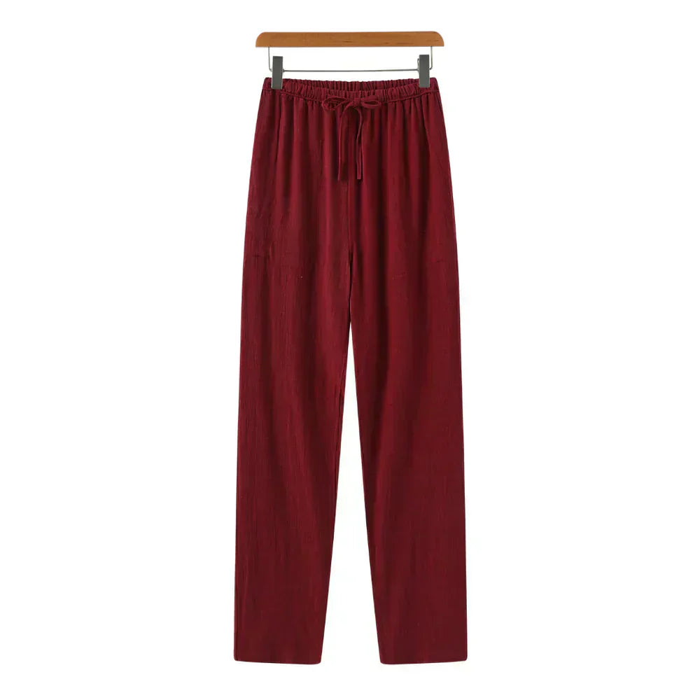 Relaxed Fit Linen Trousers