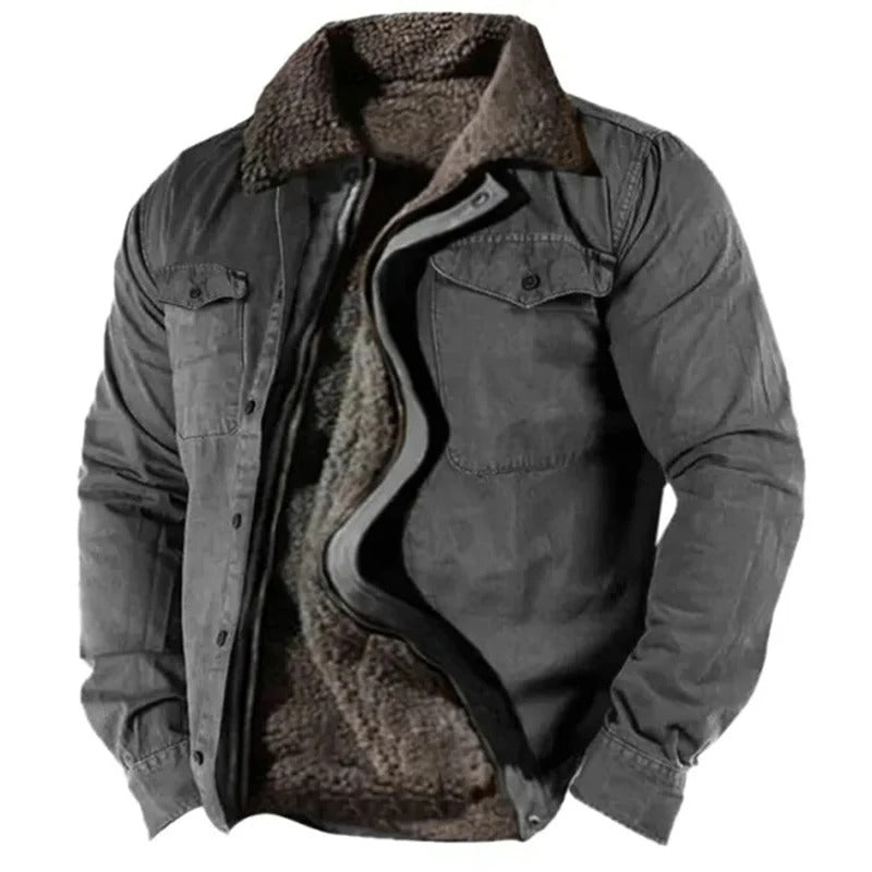 Fleece Lined Mens Insulated Winter Jacket