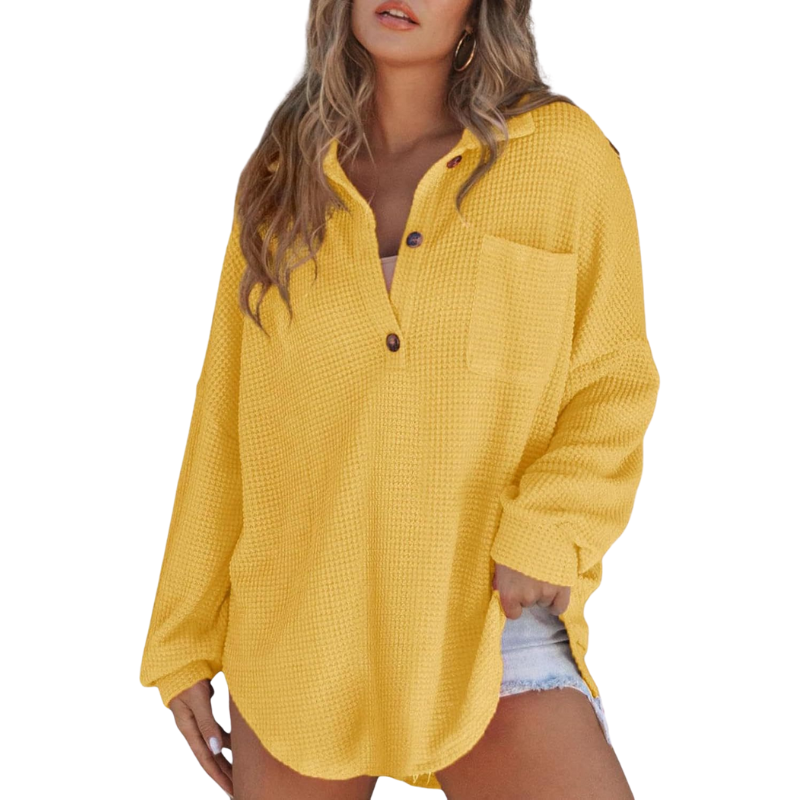 Ladies Casual V Neck Shirt Blouse