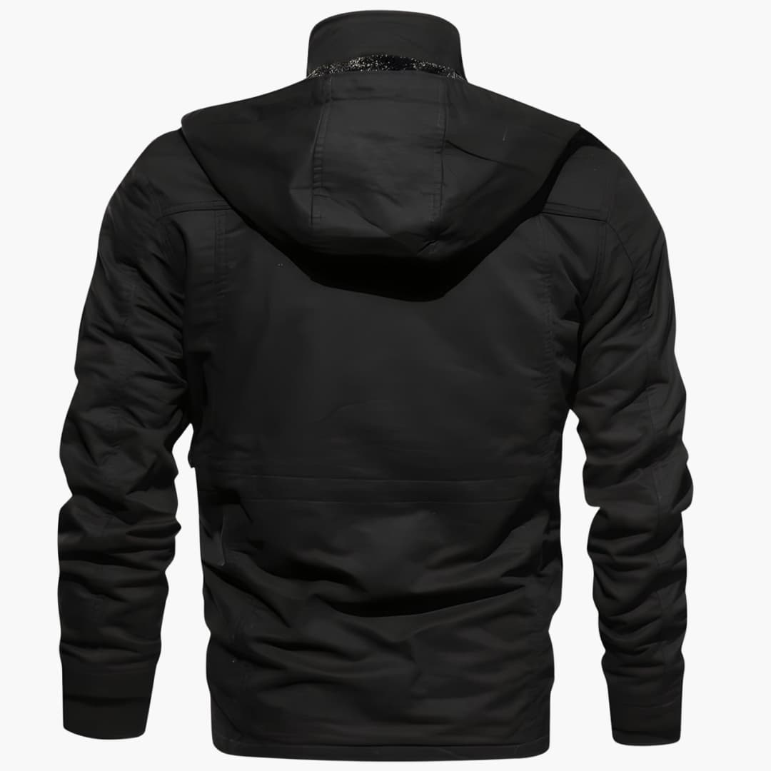 Waterproof Parka Jacket with Hood and Extra Pockets