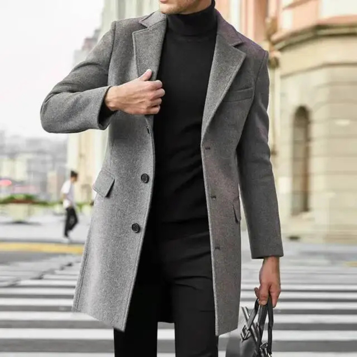 Slim Fit Mens Long Winter Coat