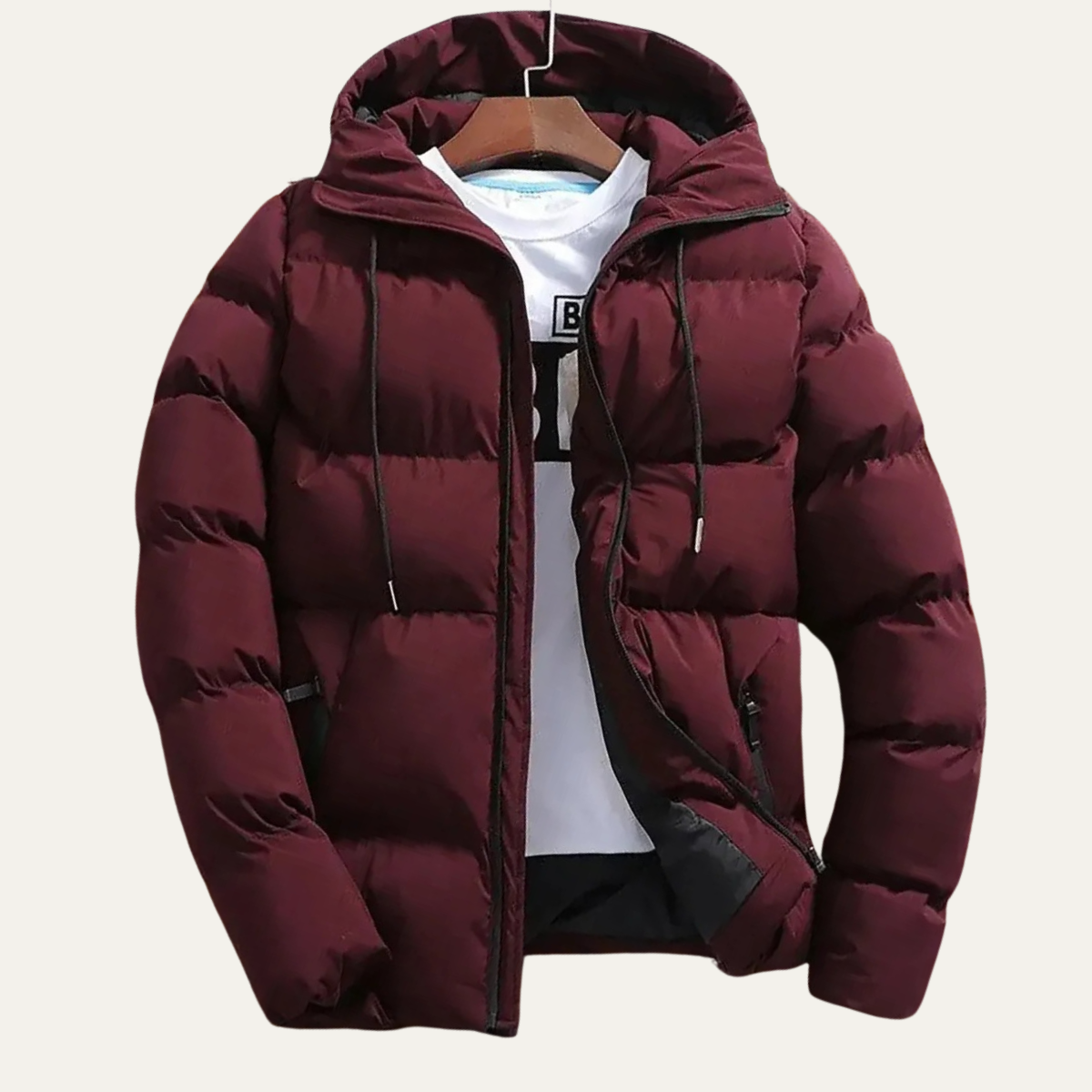 Thermal Men's Black Padded Down Winter Coat
