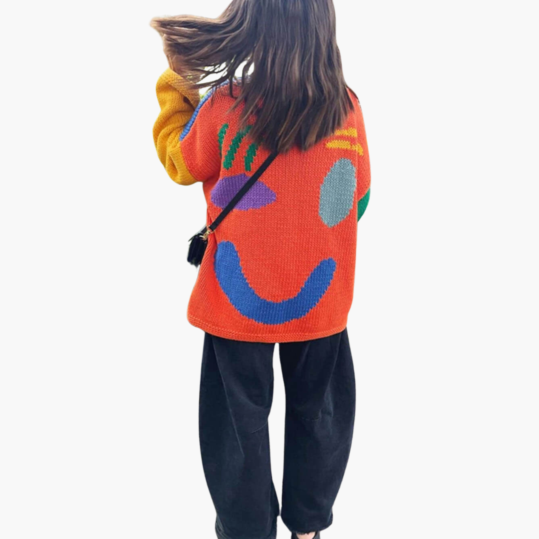 Cozy Women's Jumper with Large Fit and Fun Design