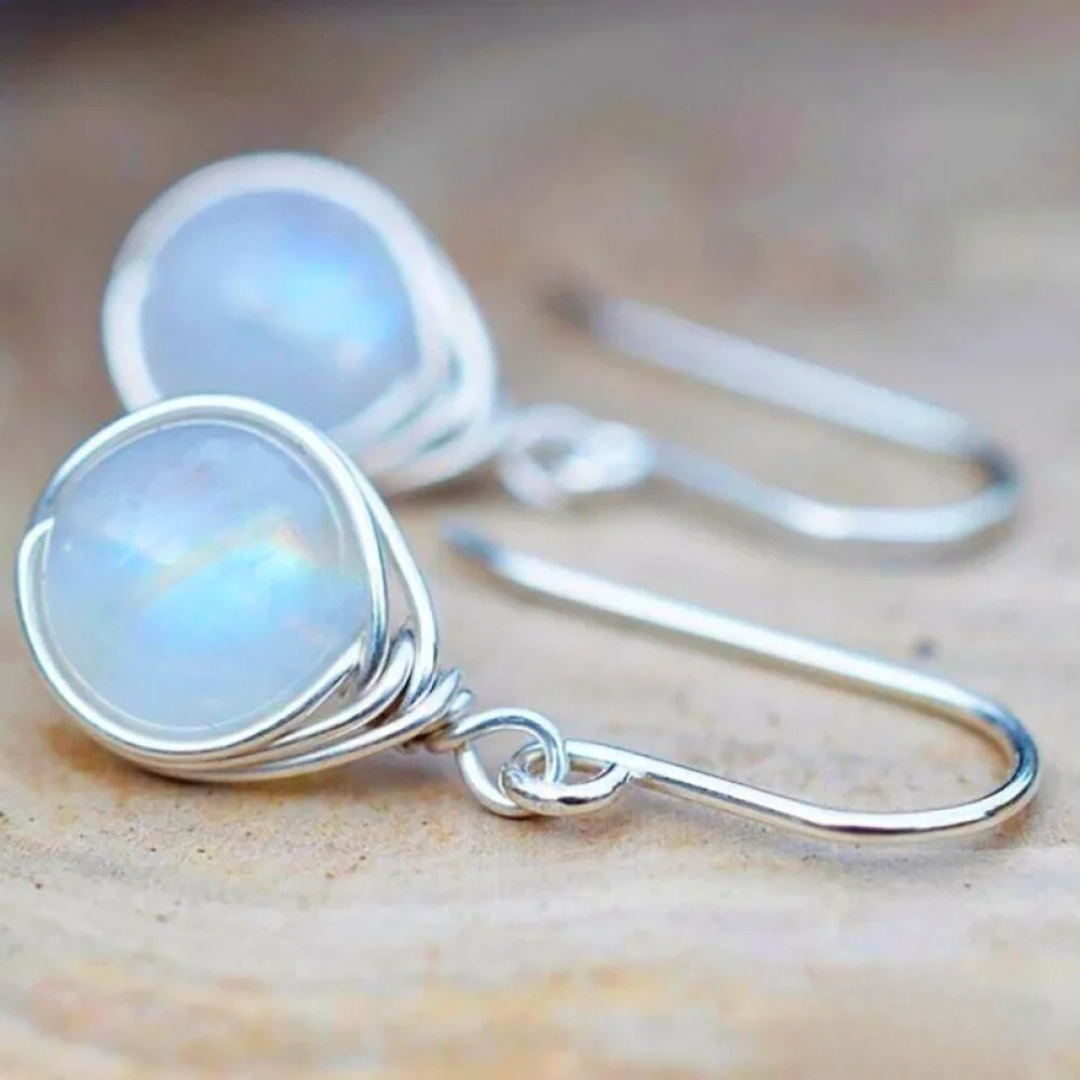Vintage Gemstone Dangle Earrings - Nocini