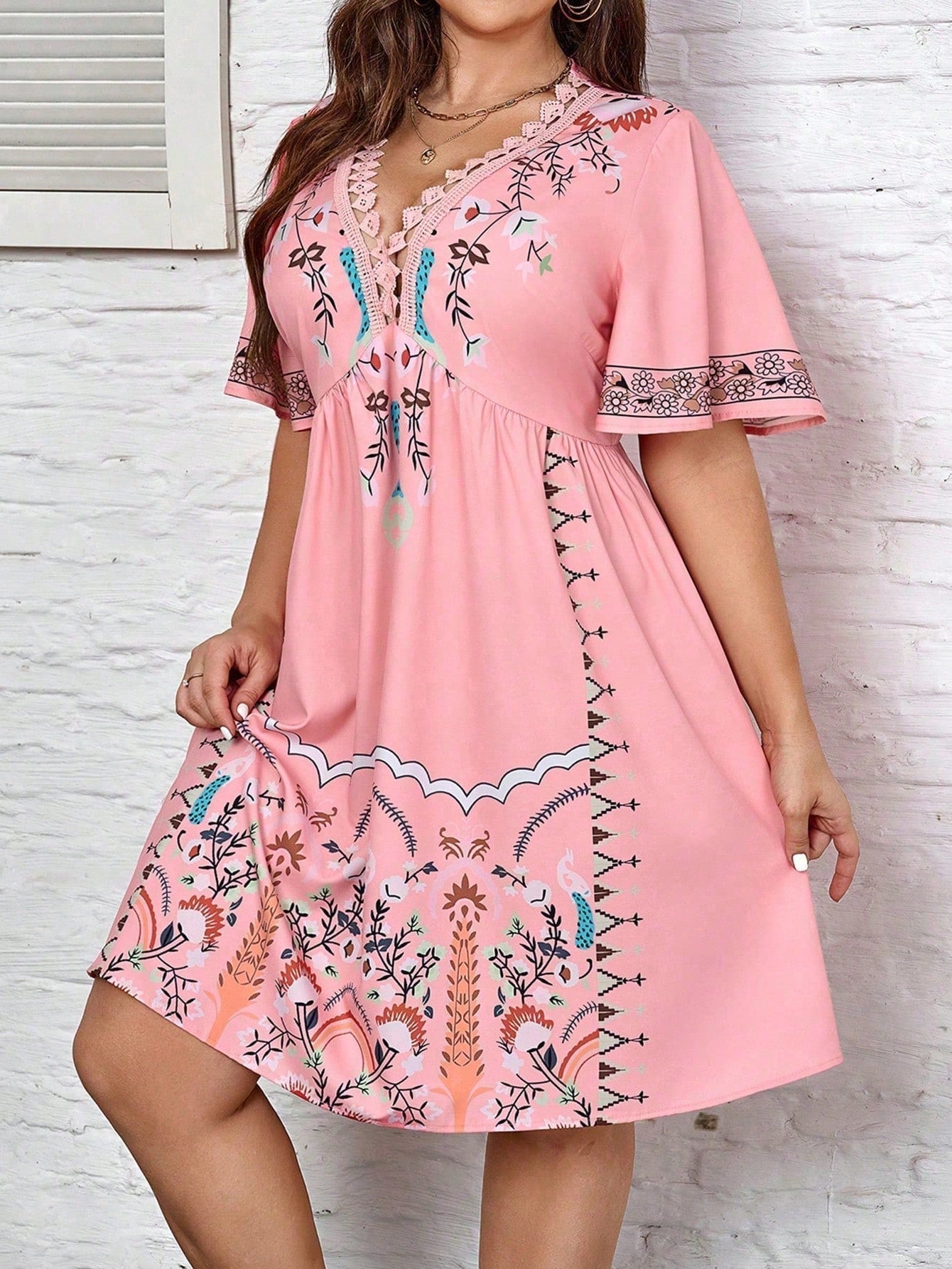 Curvy Chic Bohemian Midi Dress