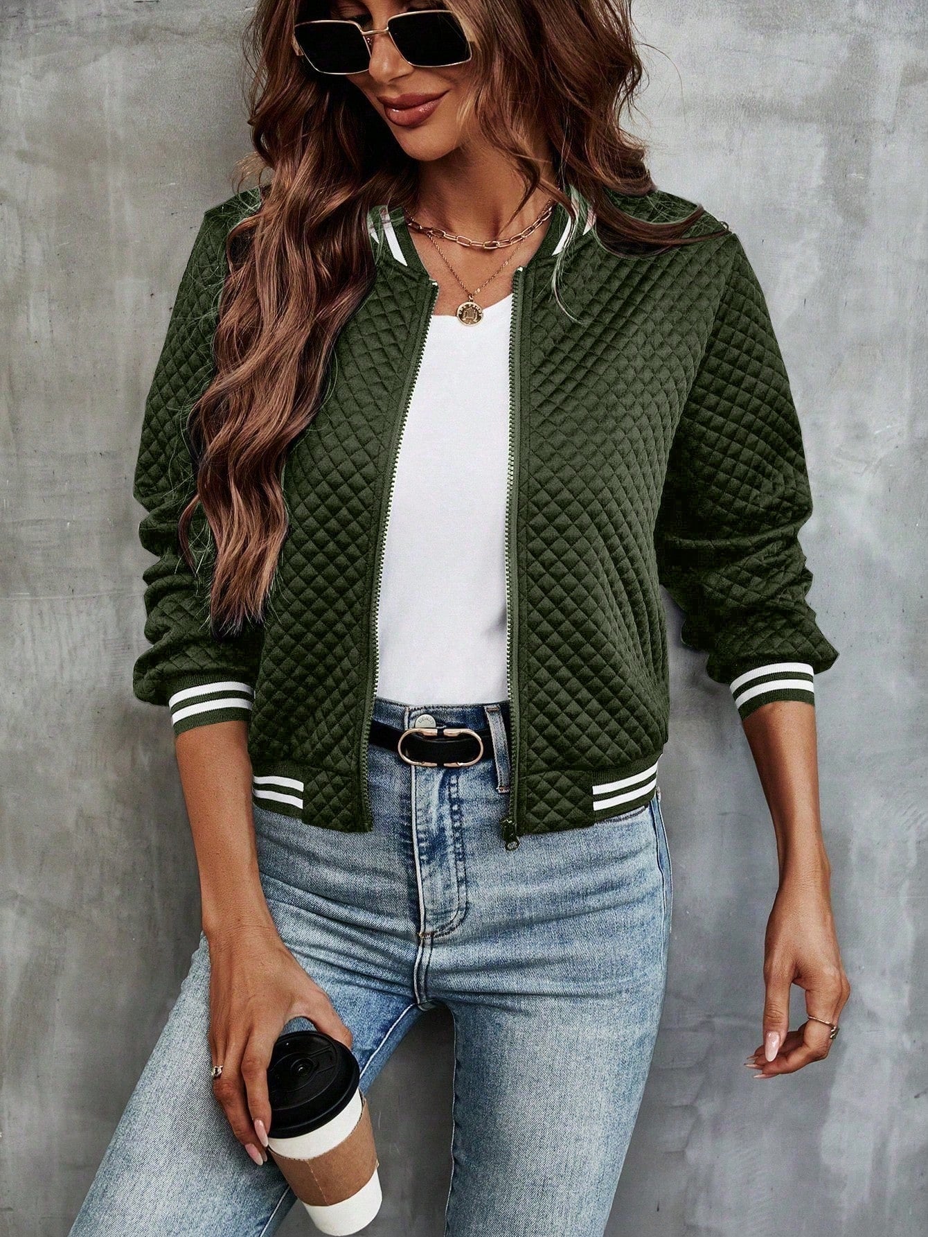 Fashionable Short Bomber Jacket