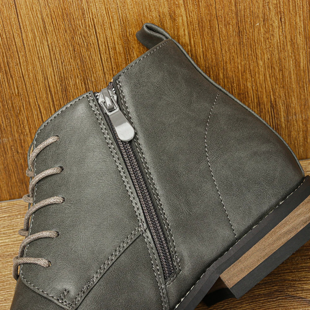 Brown Leather Ankle Boots for Men