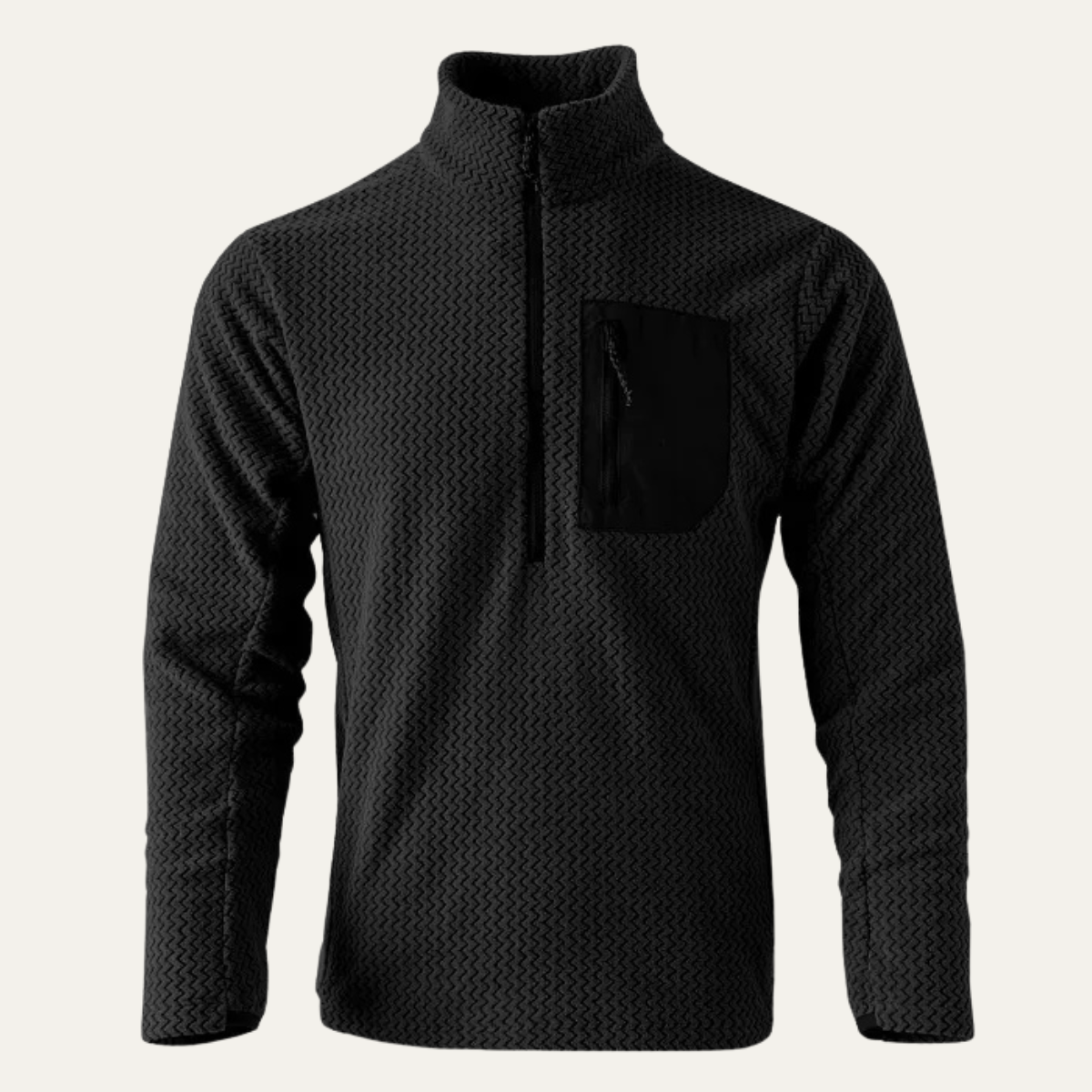 Soft Men's Cashmere Crew Neck Sweater with Pocket