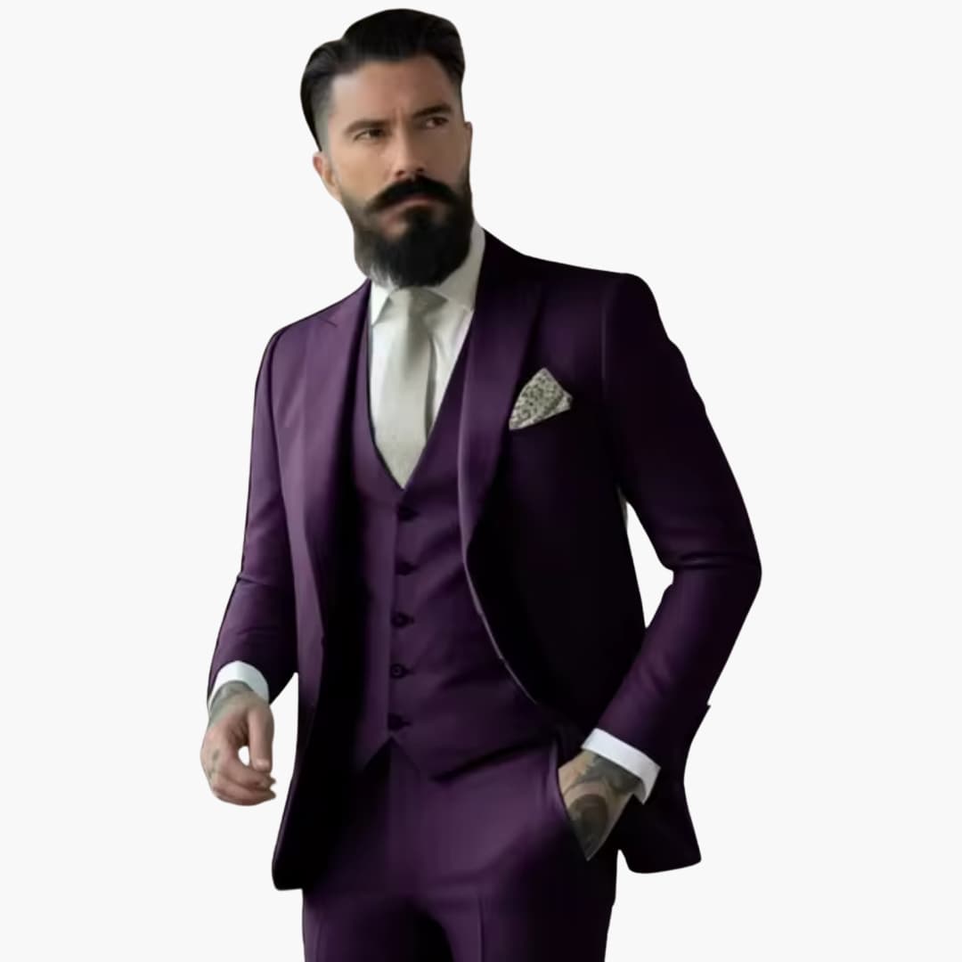 Slim Fit Mens Suit - Elegant Traditional Style