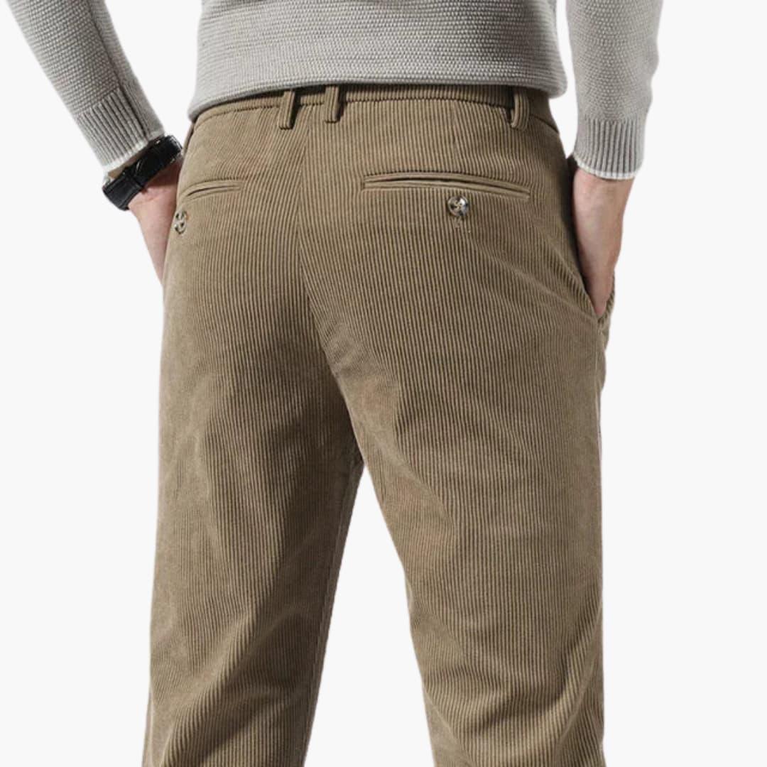 Trendy Slim Fit Men's Corduroy Pants