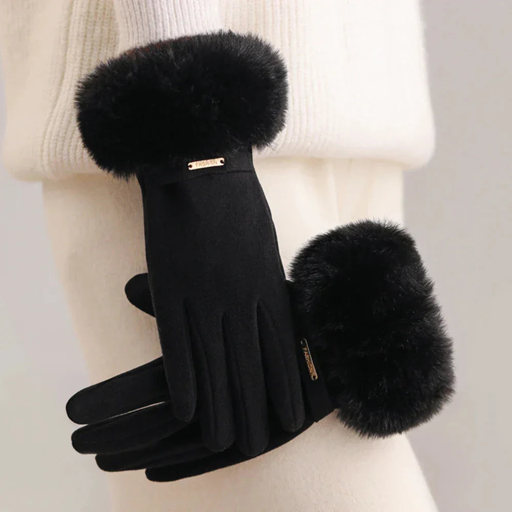 Luxurious Fur Lined Winter Gloves