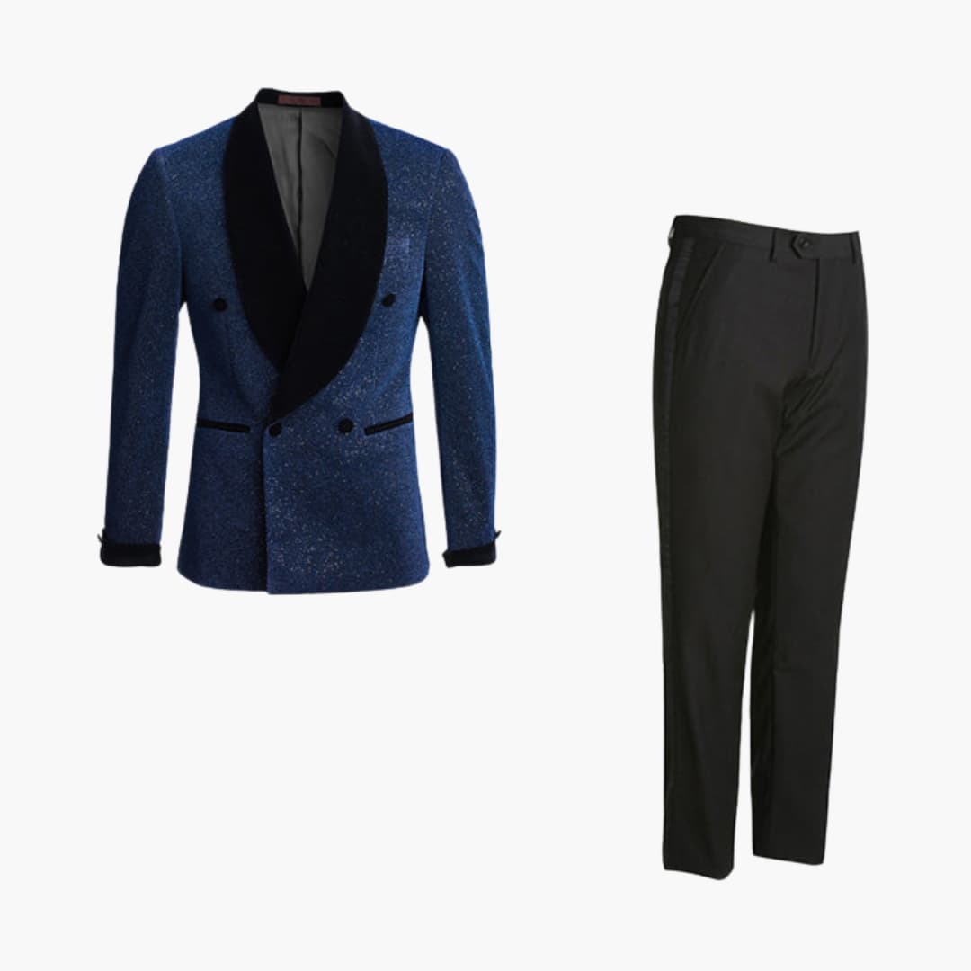 Classic Two-Piece Suit with Contrasting Lapels