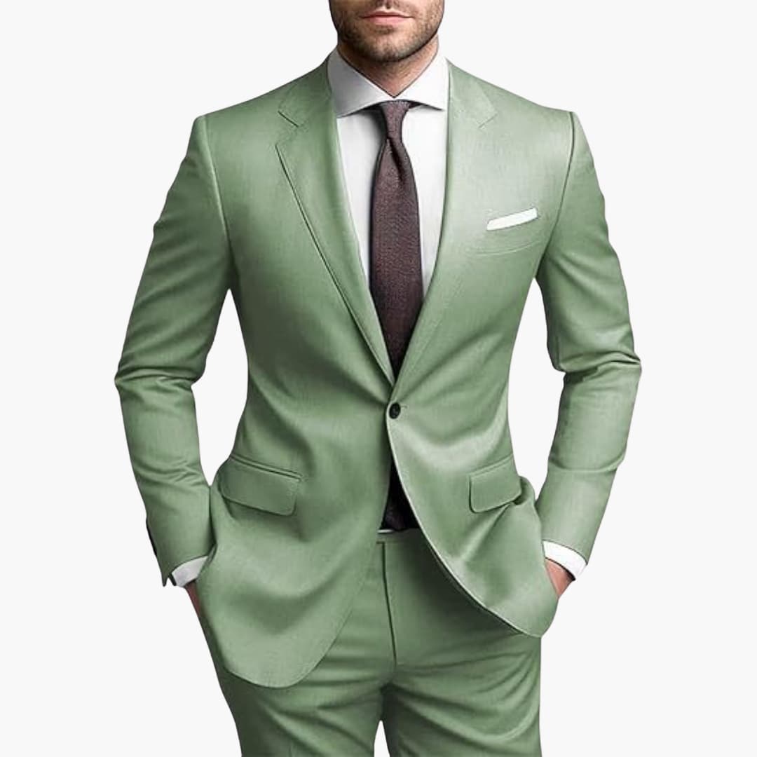 Slim Fit One Button Men's Suit