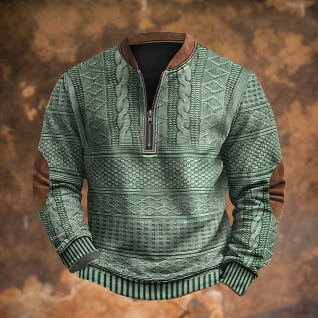 Classic Men's Cable Knit Pullover Sweater