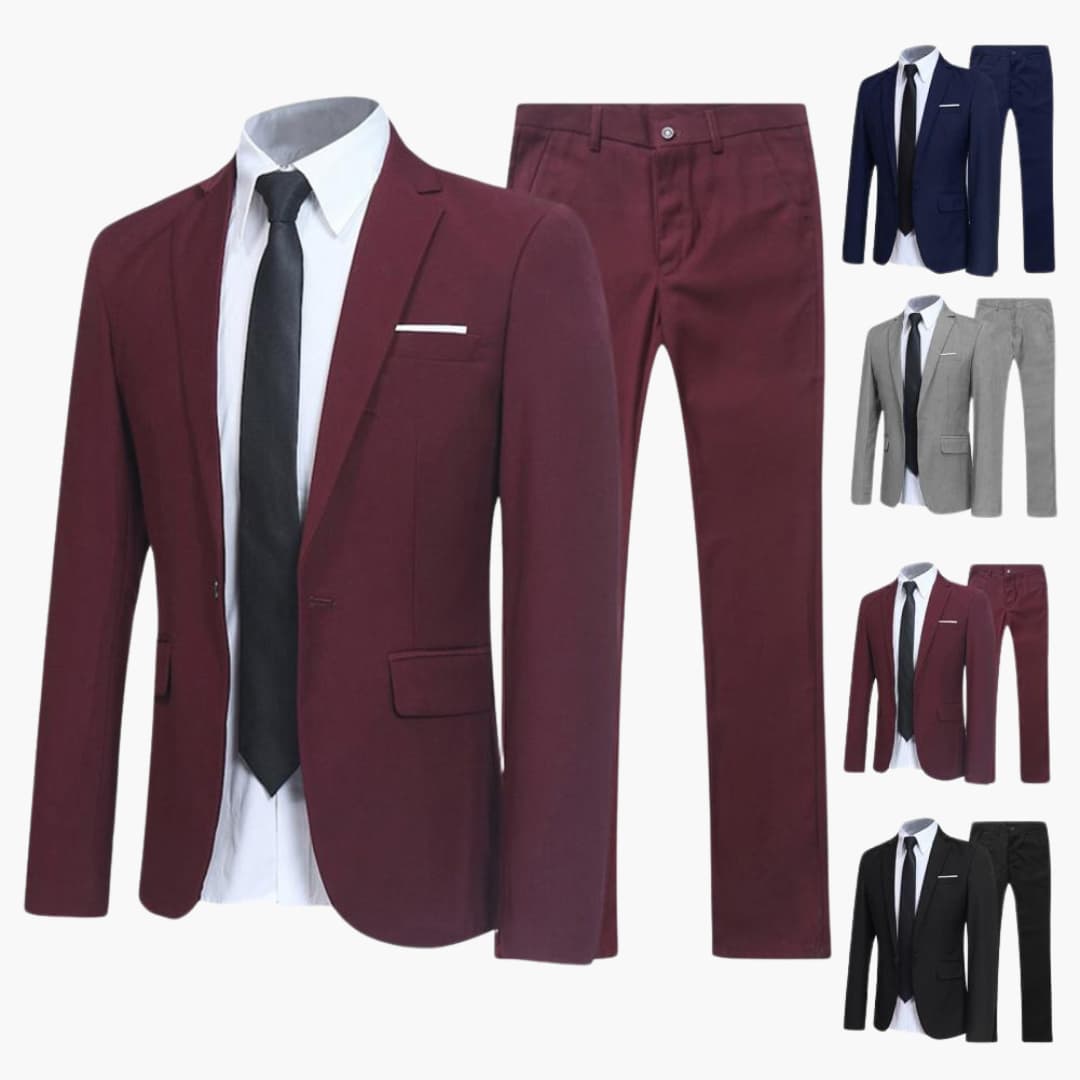 Classic 2-Piece Men's Business Suit - Slim Fit