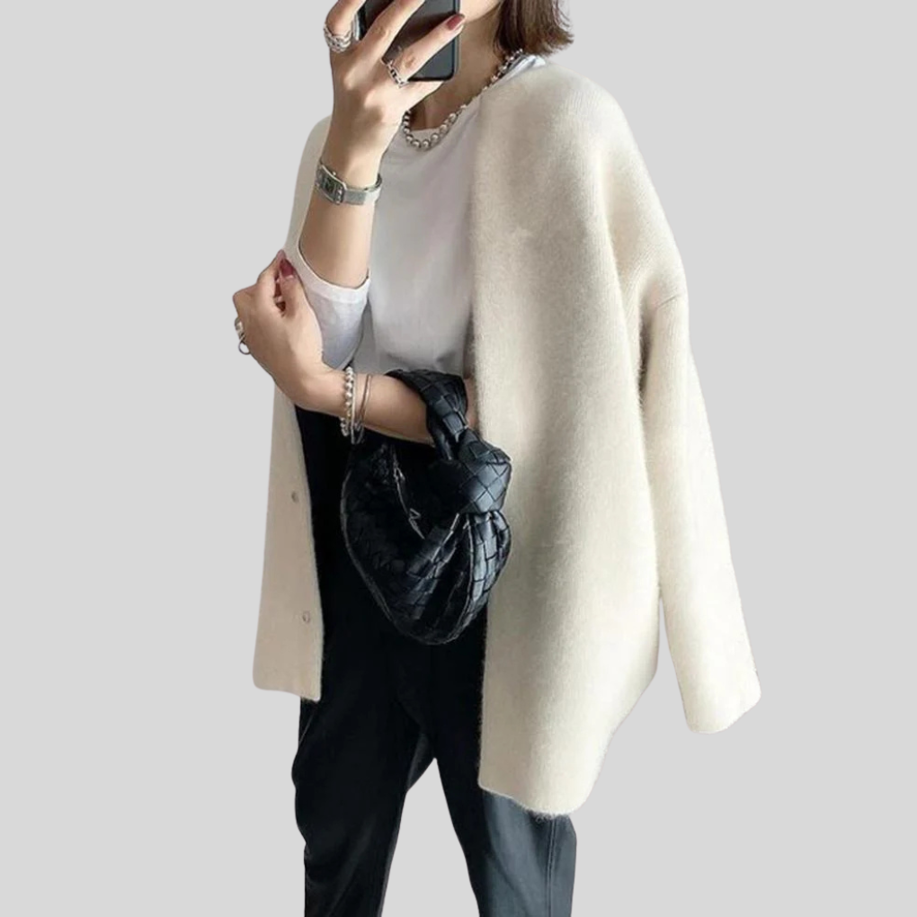 Soft Knitted Open Front Cardigan