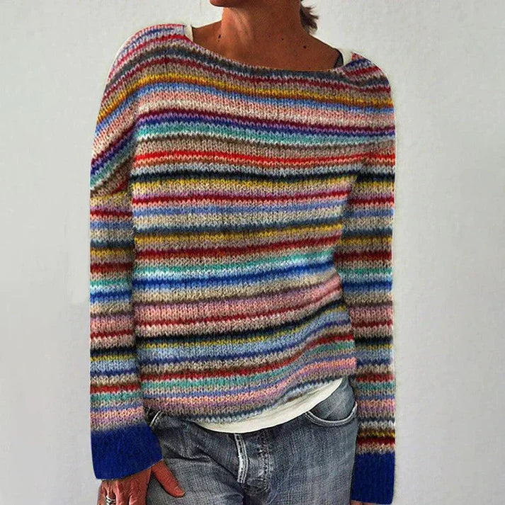 Classic Vertical Stripe Blouse for Ladies - Nocini