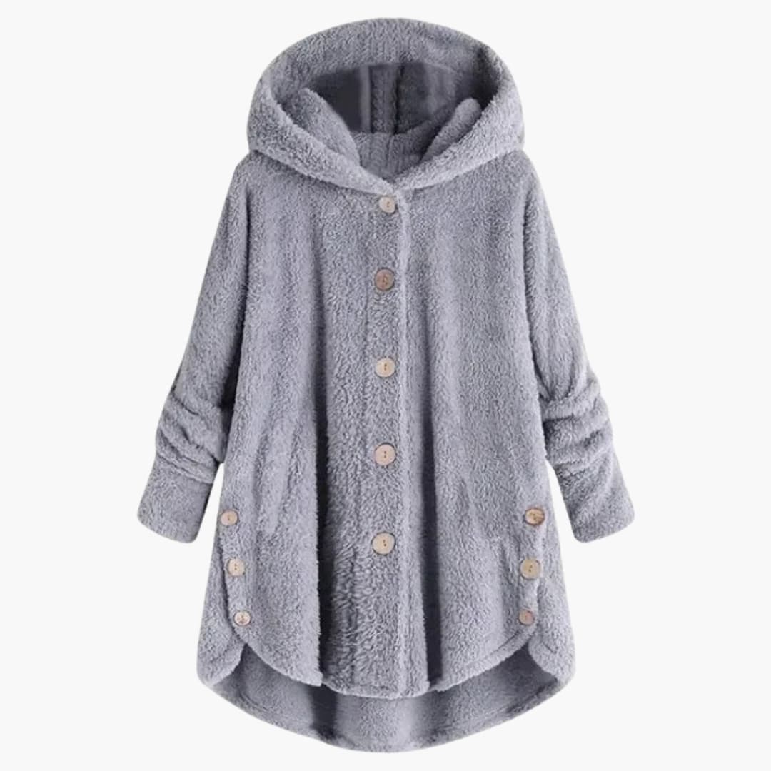 Ladies' Hooded Coat with Button Front