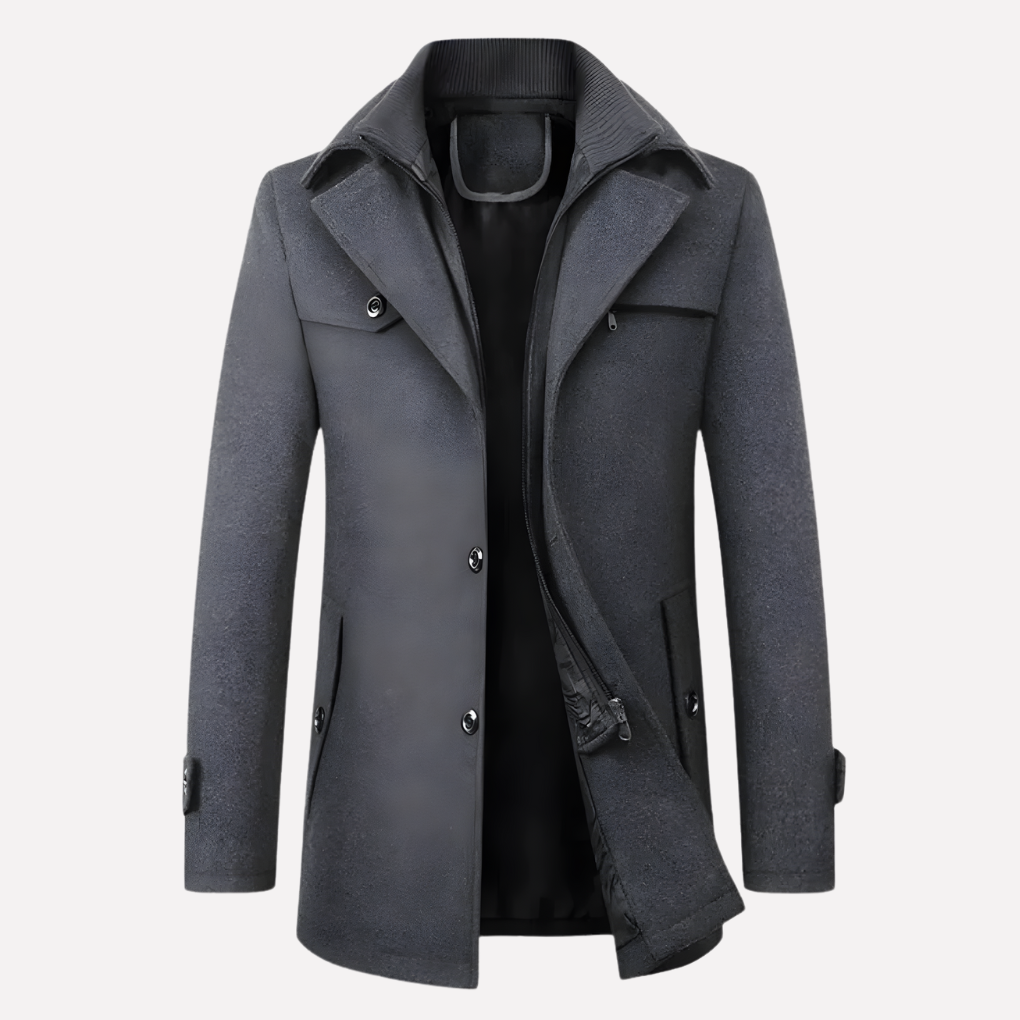 Warm Luxury Mens Wool Overcoat