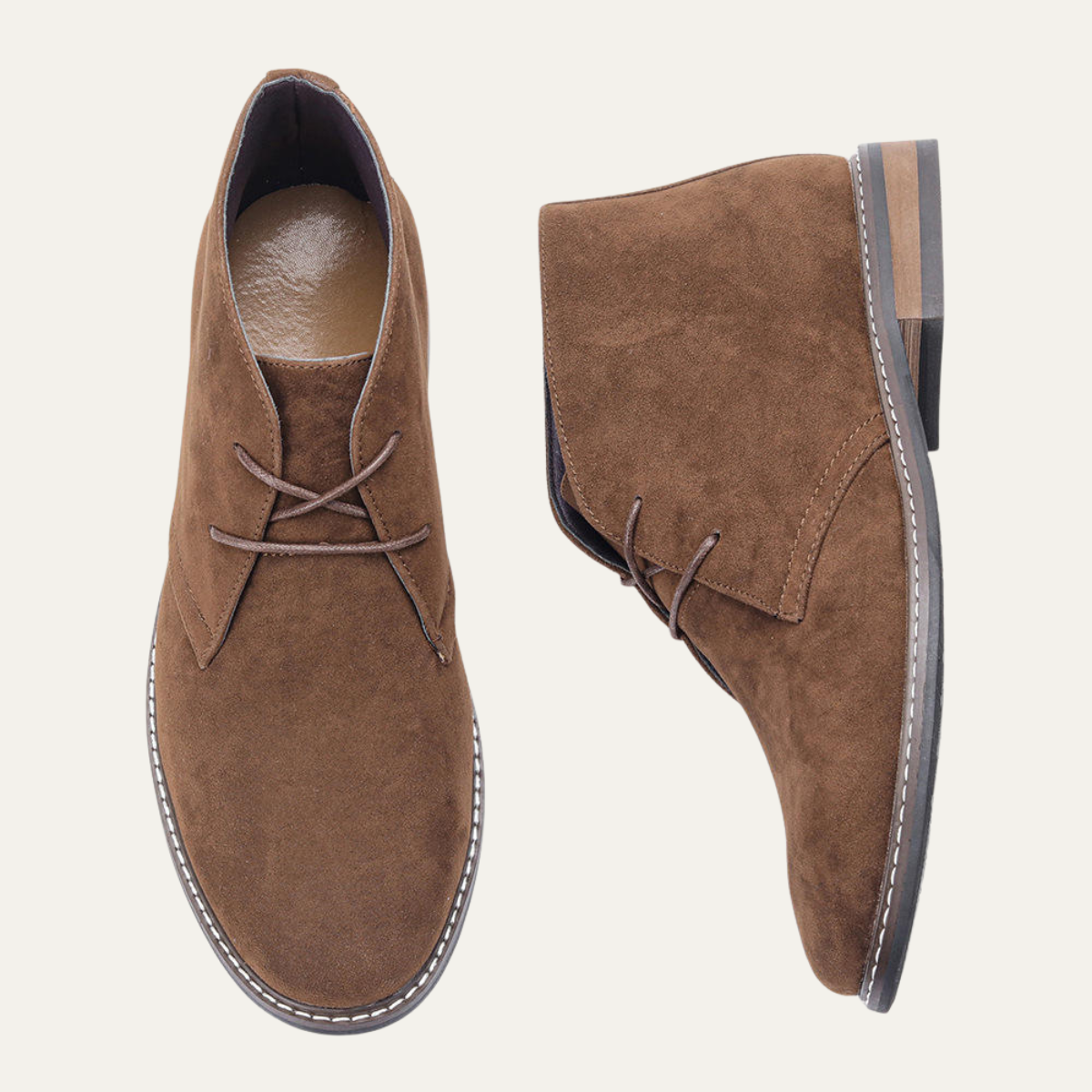 Men's Brown Suede Lace Up Chelsea Boots