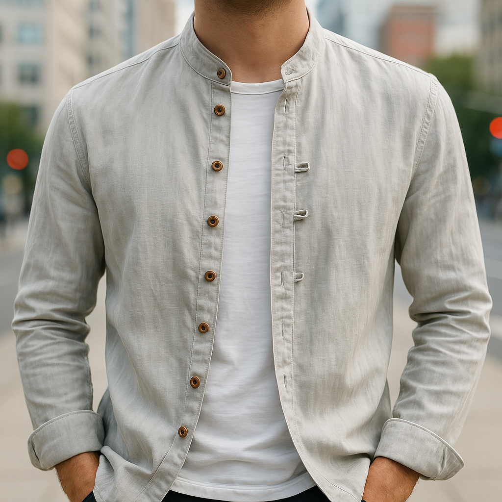Classic Fit Men's Long Sleeve Button Shirt