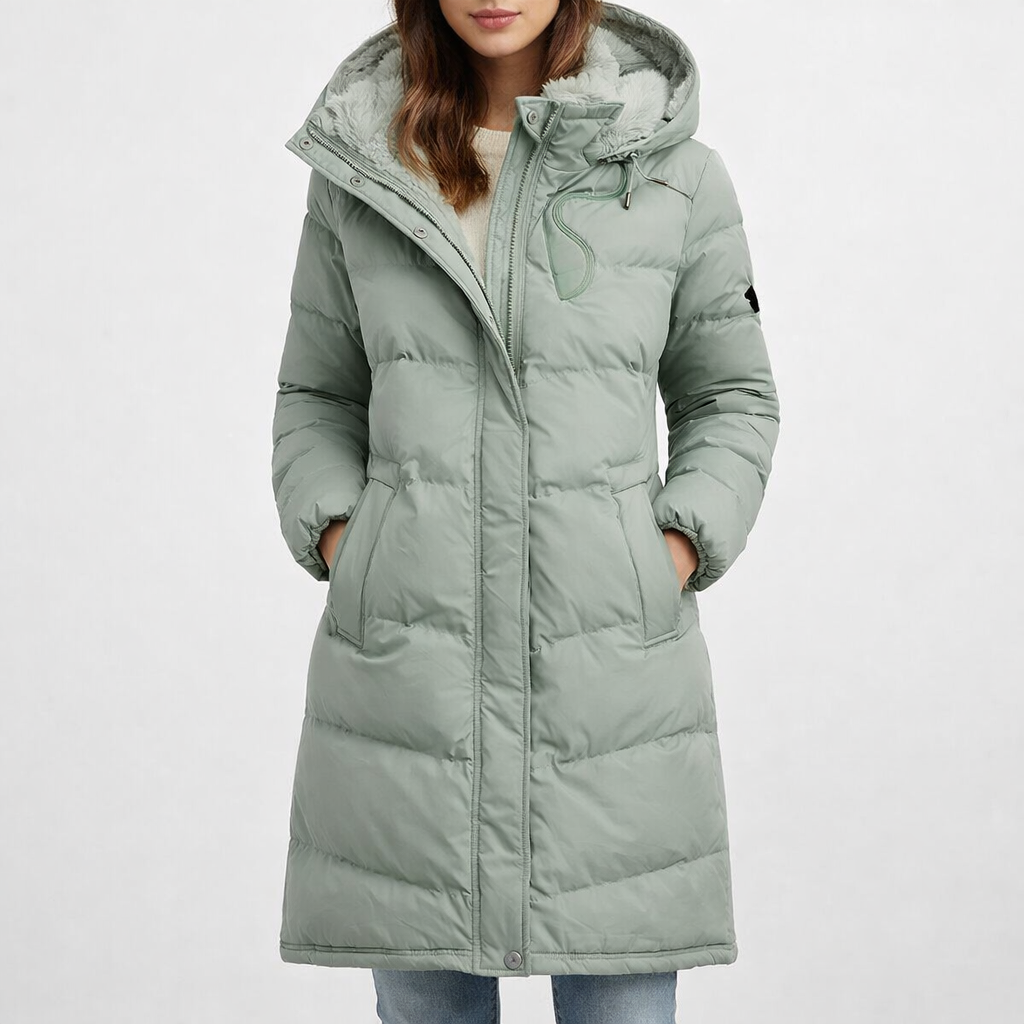 Warm Women's Faux Fur Hooded Puffer Coat - Nocini