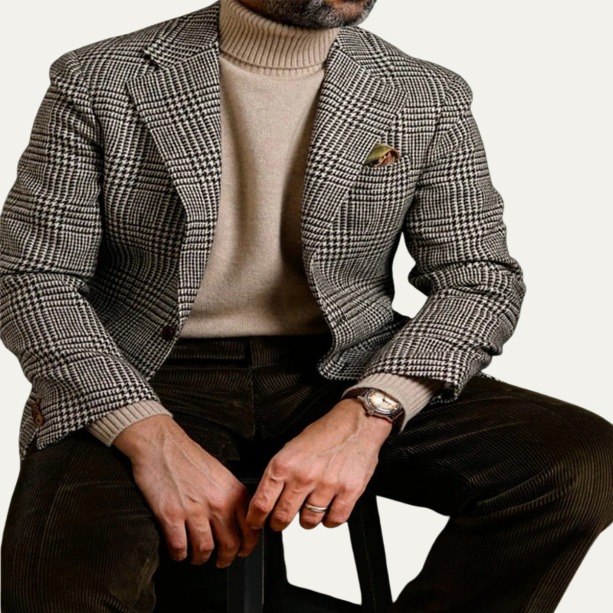 Men's Slim Fit Patterned Blazer Jacket