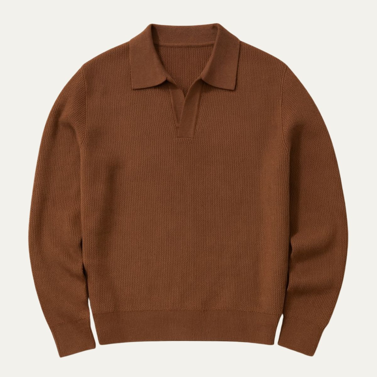 Classic Mens Crew Neck Knitted Polo Sweater