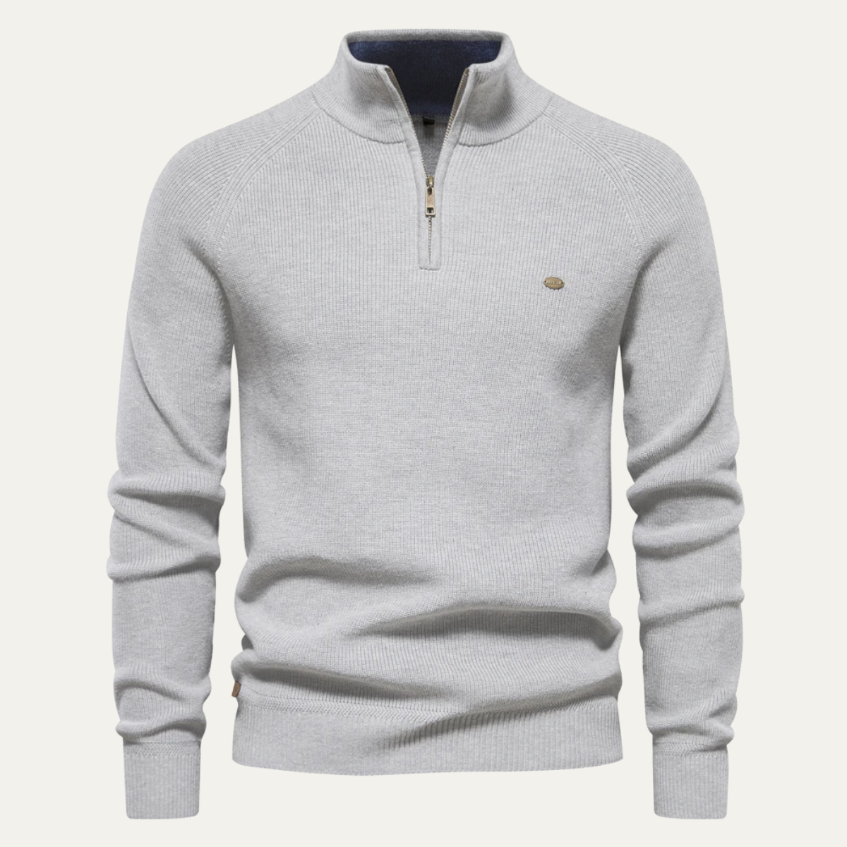 Relaxed Fit Men's Knit Crew Neck Pullover Sweater