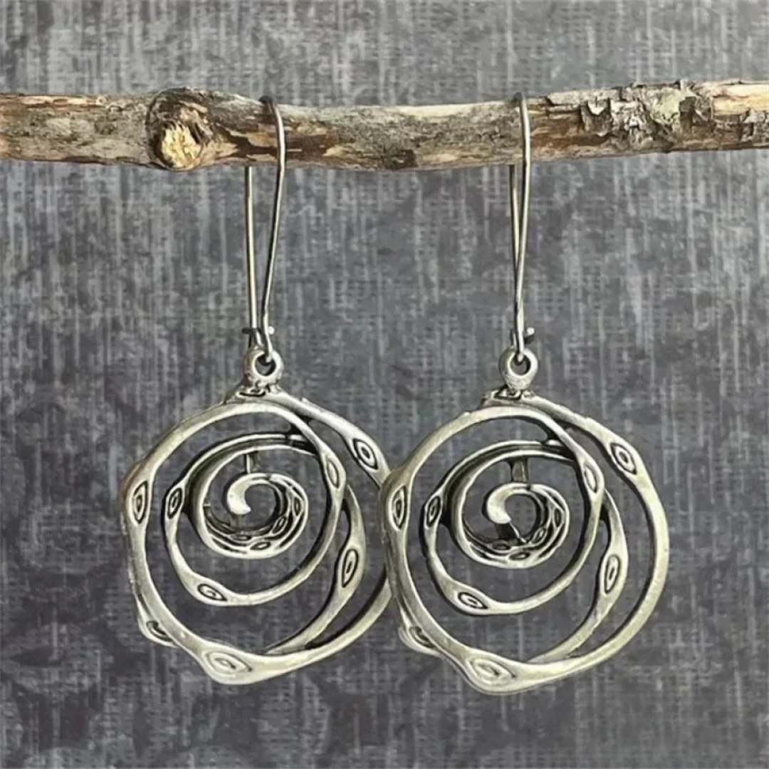 Vintage Puzzle Drop Earrings - Nocini