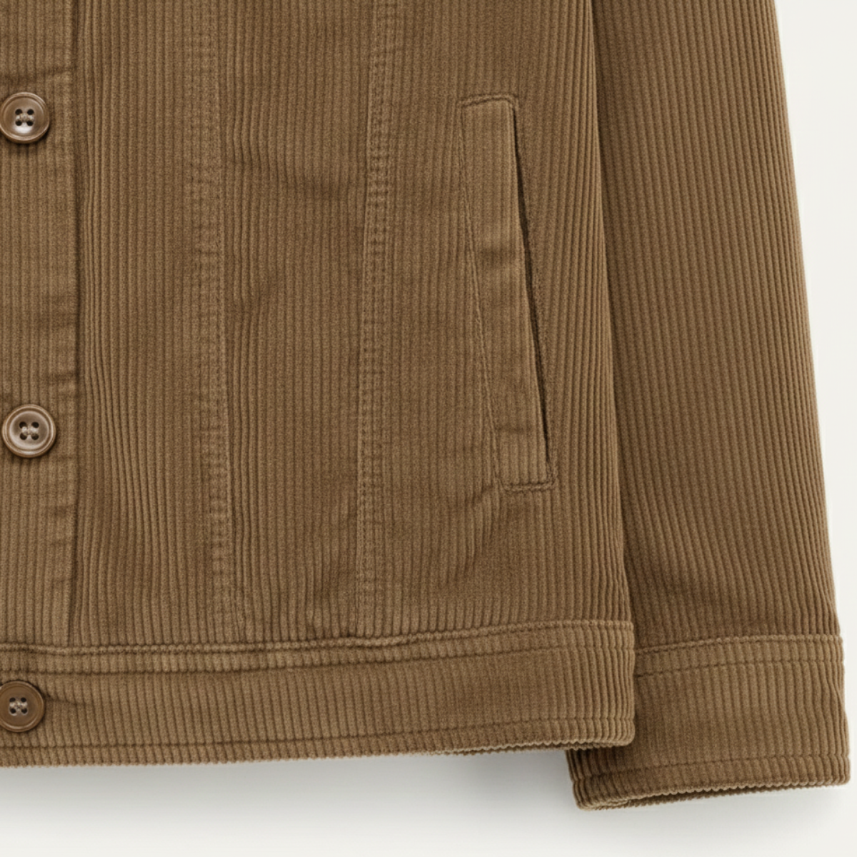 Warm Mens Corduroy Fleece Lined Winter Coat