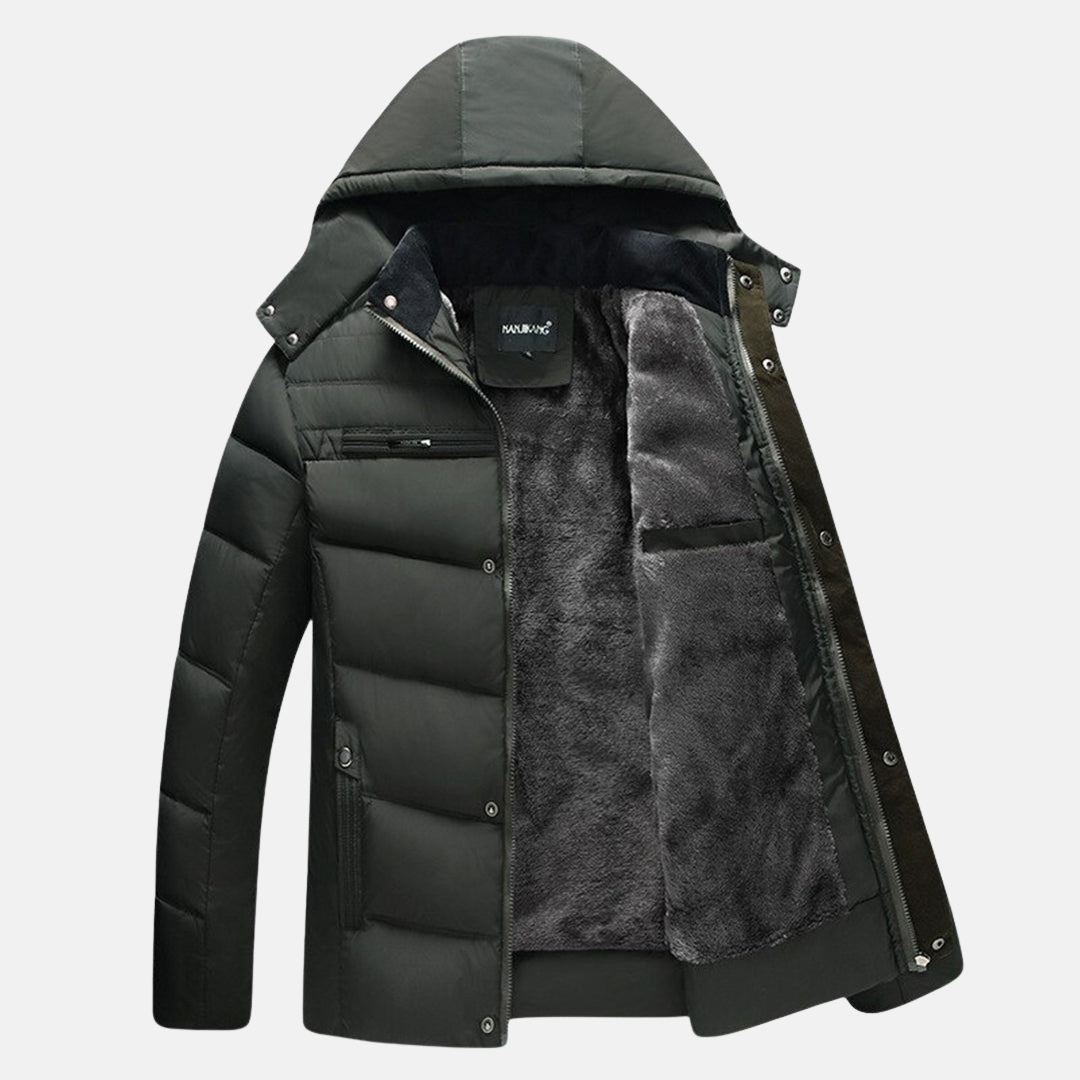 Warm Quilted Puffer Coat | Hooded Casual Fit Jacket