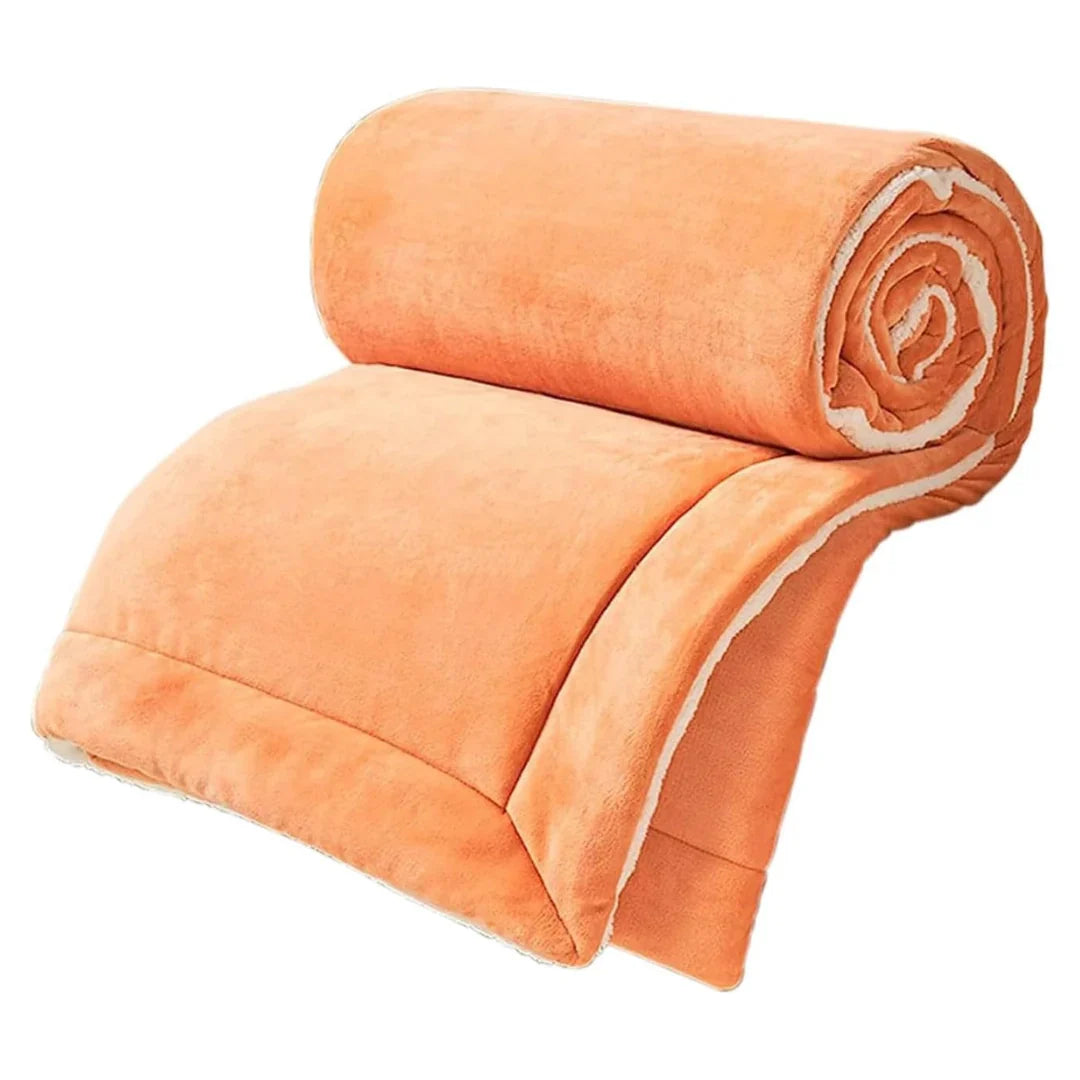 Cozy Sherpa Flannel Throw Blanket