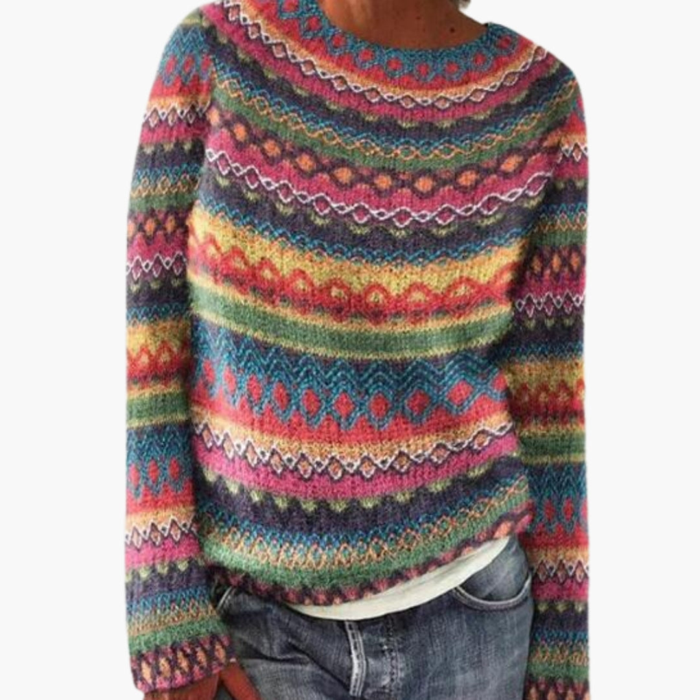 Soft Crew Neck Ladies Pullover Sweater