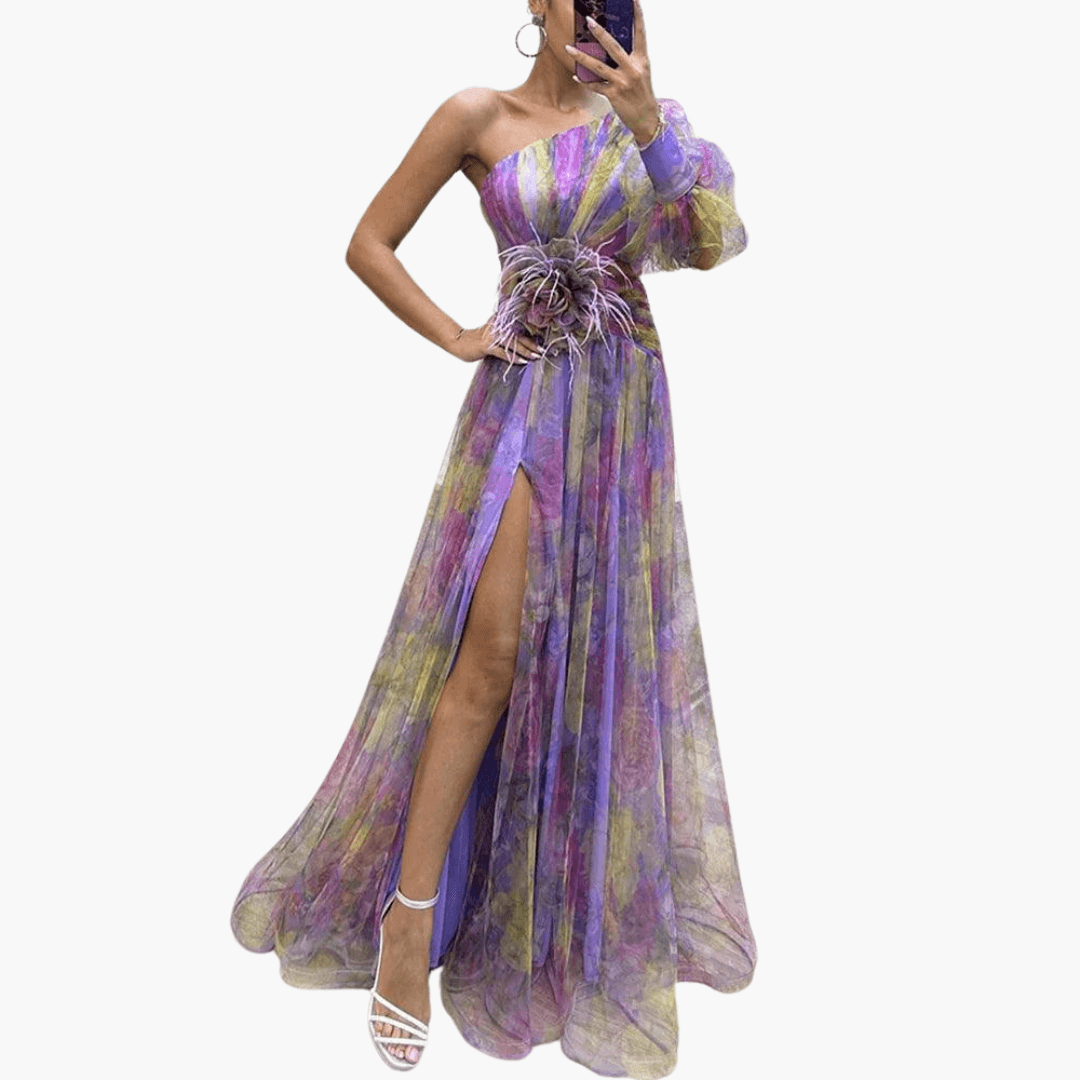 Stylish Women's Party Dress - Low Cut & Glamorous