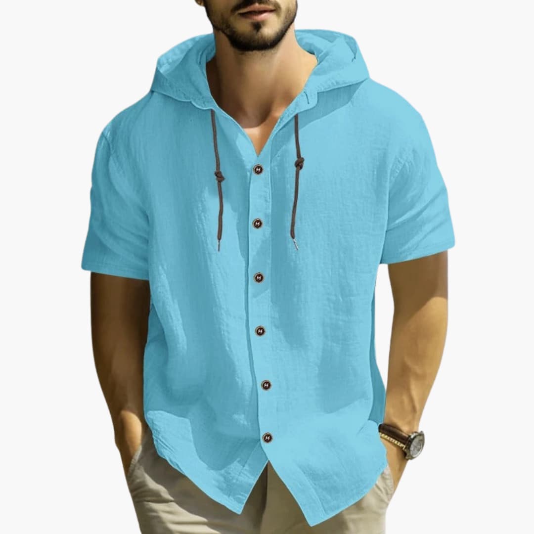 Casual Summer Hoodie Short Sleeve Shirt