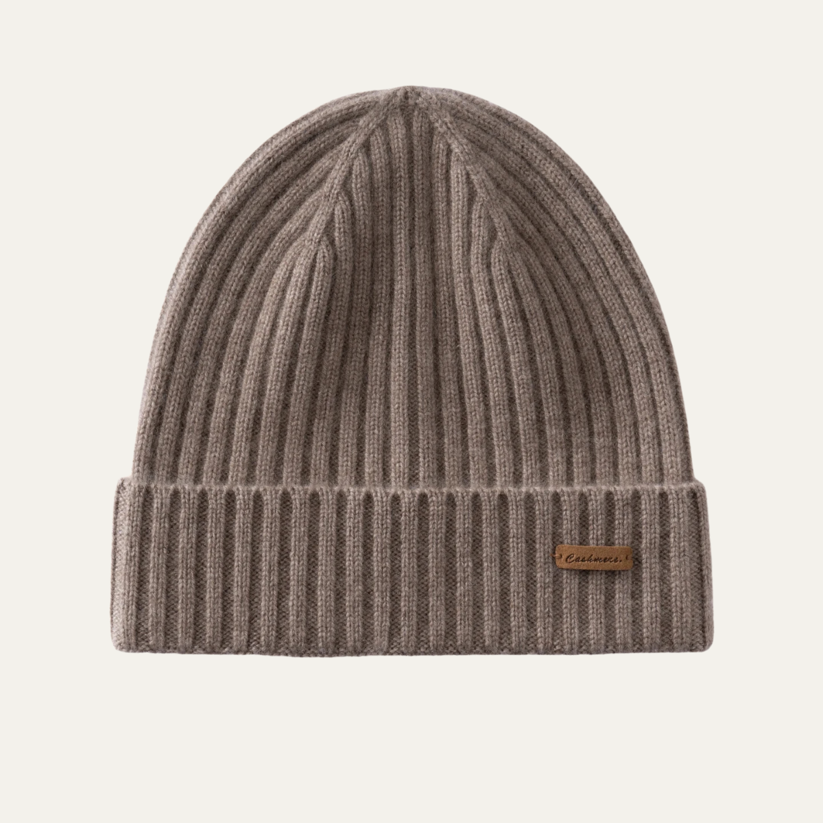 Warm Mens Ribbed Cashmere Winter Hat