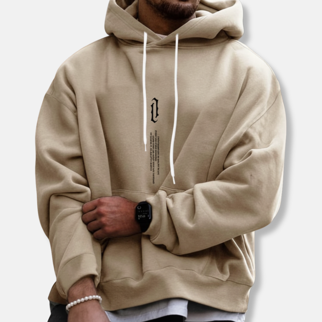 Relaxed Fit Men's Graphic Hoodie with Pockets