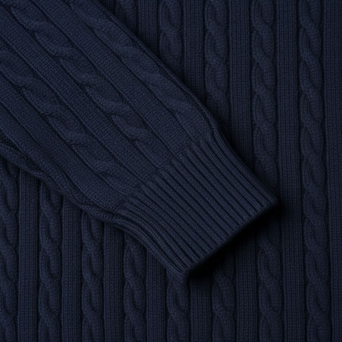 Luxury Men's Navy Blue Merino Wool Sweater
