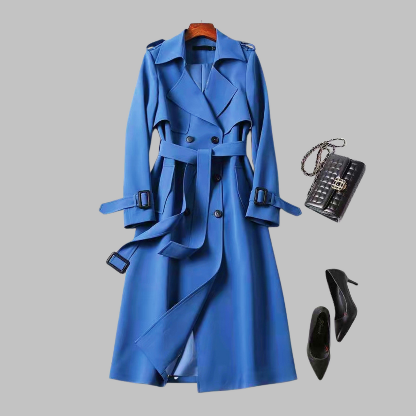 Tia - Chic Mid-Length Relaxed Fit Coat
