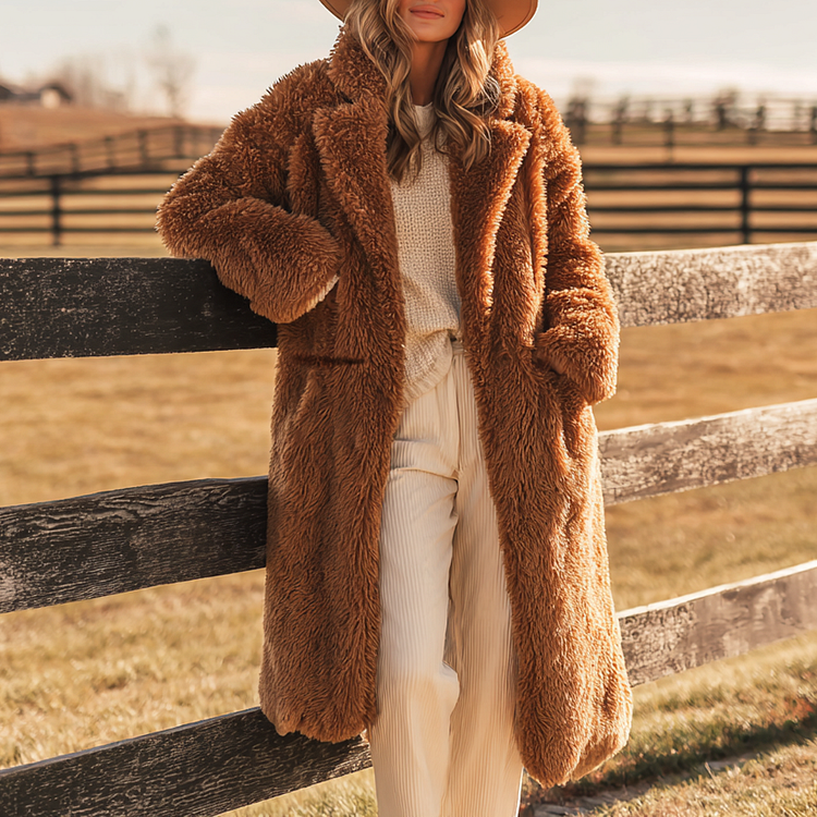 Cozy Oversized Teddy Parka | Hooded Faux Fur Coat - Nocini