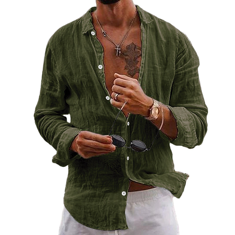 Relaxed Fit Men's Linen Summer Shirt