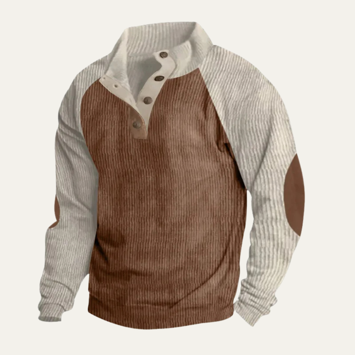 Men's Fashionable Corduroy Button Sweater
